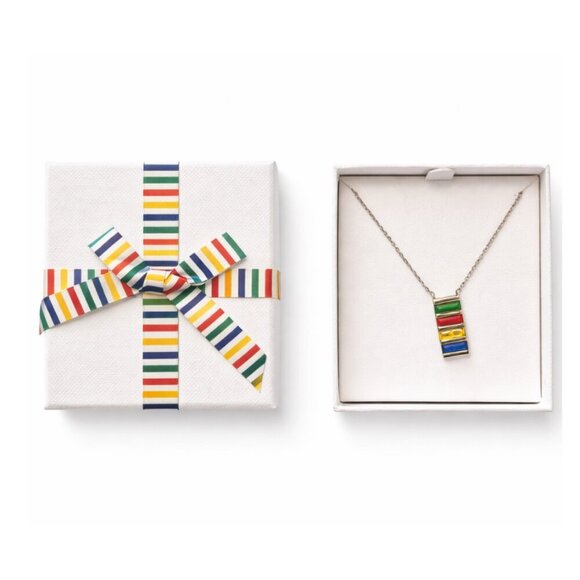 Hudson's Bay Company Jewelry - 🌈 HBC Hudson’s Bay Trademark Stripe Gemstone Necklace in Box